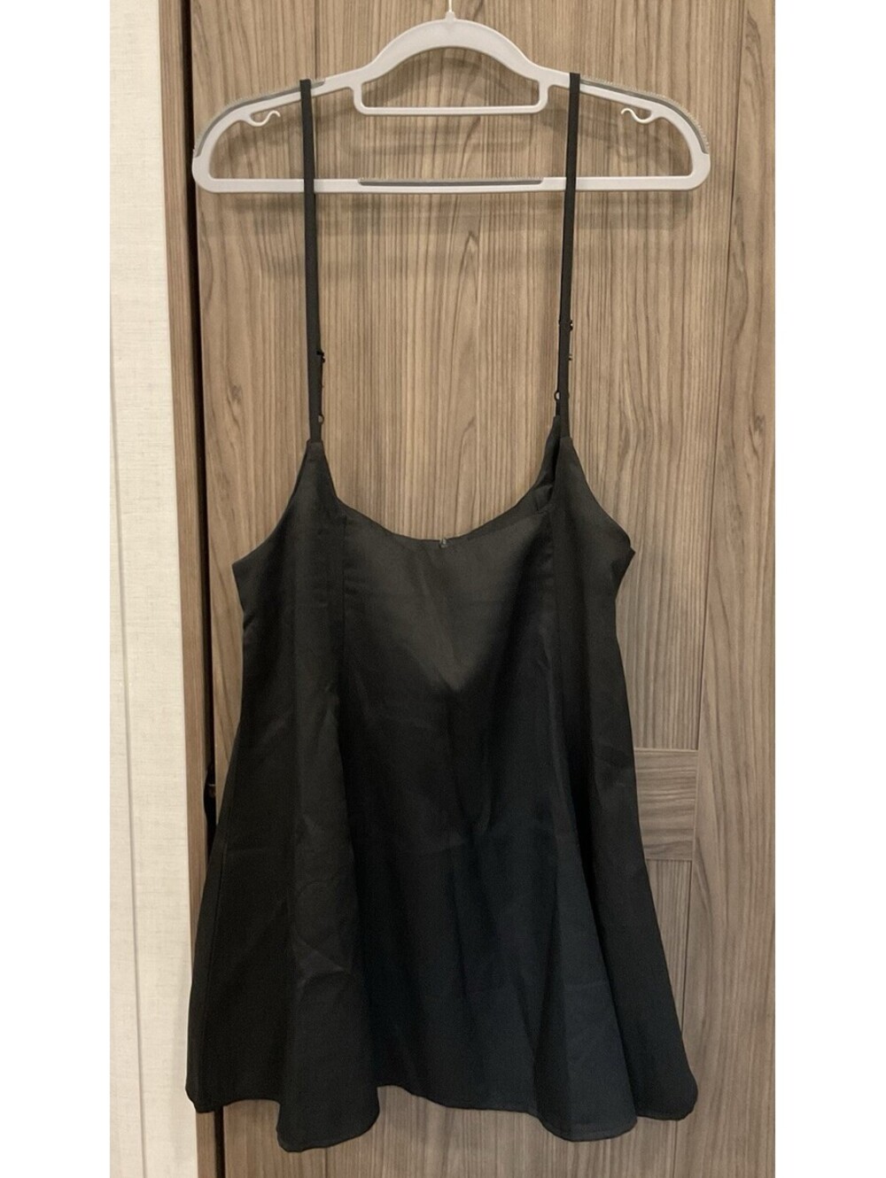 Womens Black Skirt Jumper With Spaghetti Straps Size XXL see Measurements In Pic